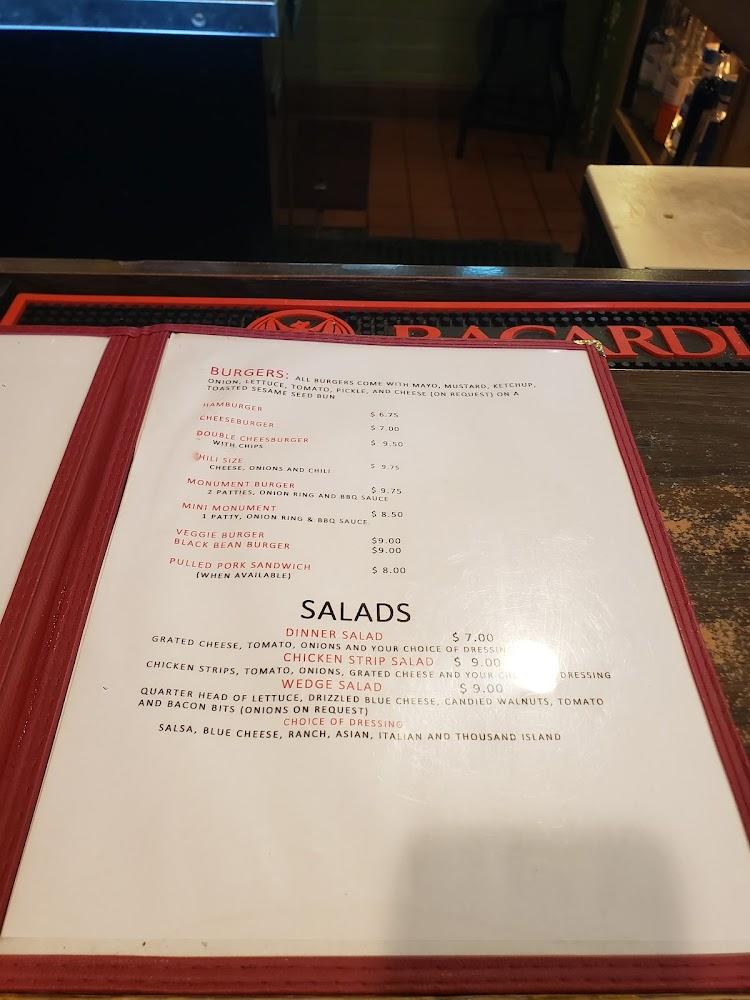 Sand To Snow Monument Bar Menu image 3